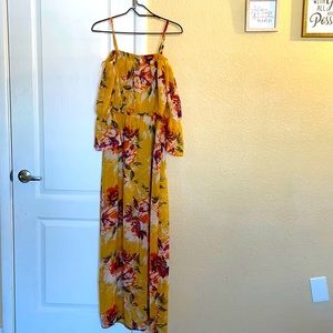 MUSTARD FLOWER MAXI DRESS🌼